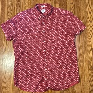 J Crew Short Sleeve Button Down Shirt, Size XLT